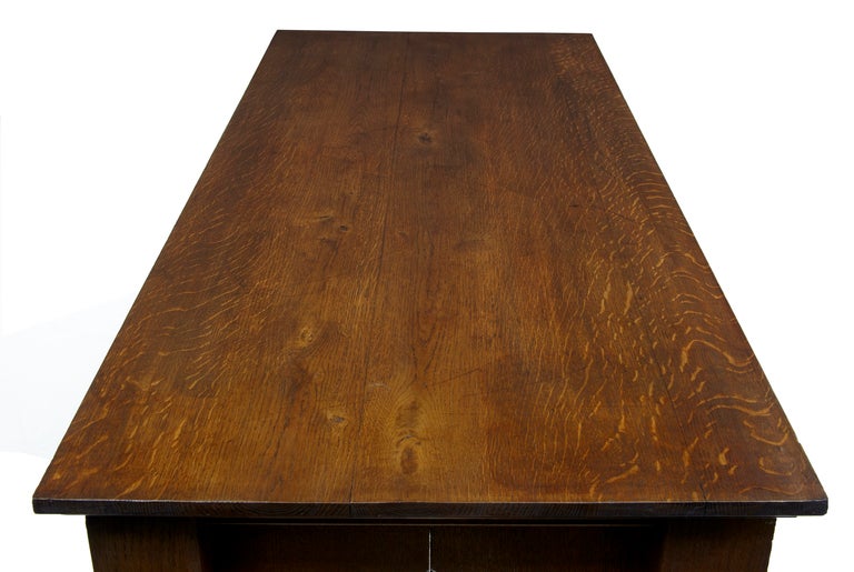 19th Century Antique Oak Gothic Alter Serving Table In Excellent Condition In Debenham, Suffolk