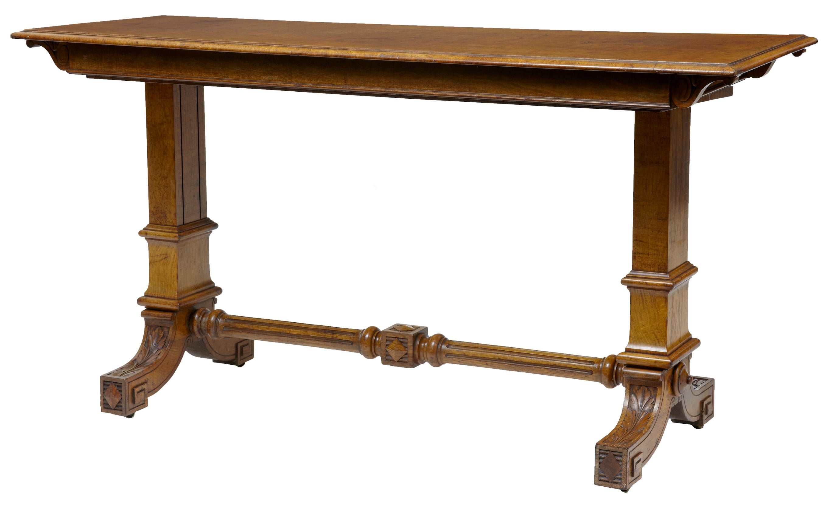 19th Century Victorian Pollard Oak Metamorphic Buffet Table