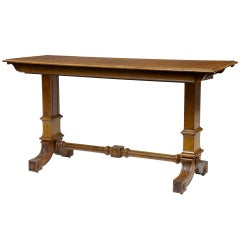 Used 19th Century Victorian Pollard Oak Metamorphic Buffet Table