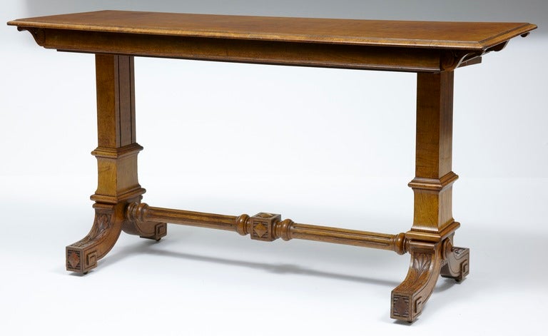 High Victorian 19th Century Victorian Pollard Oak Metamorphic Buffet Table