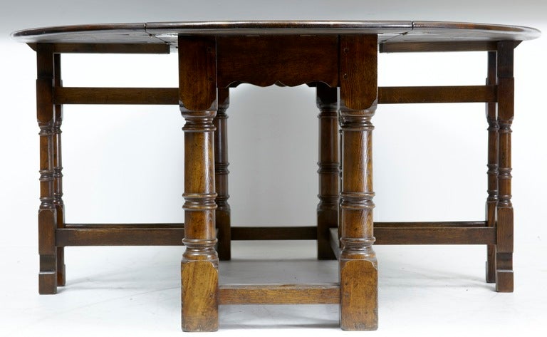 20. Jahrhundert Englisch Eiche Gateleg Tisch