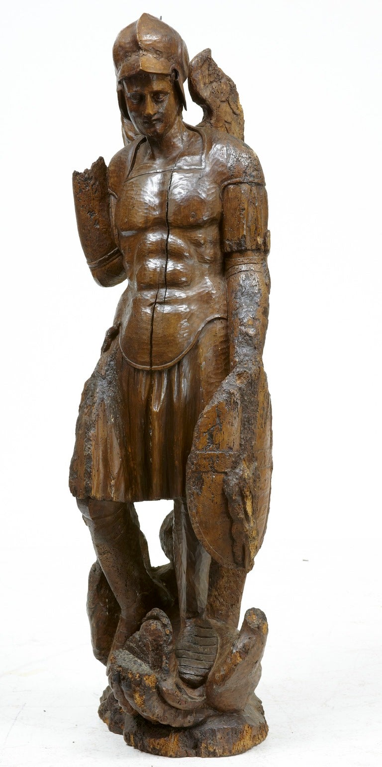 Superb figure in untouched condition, possibly Flemish. See pictures for full details.