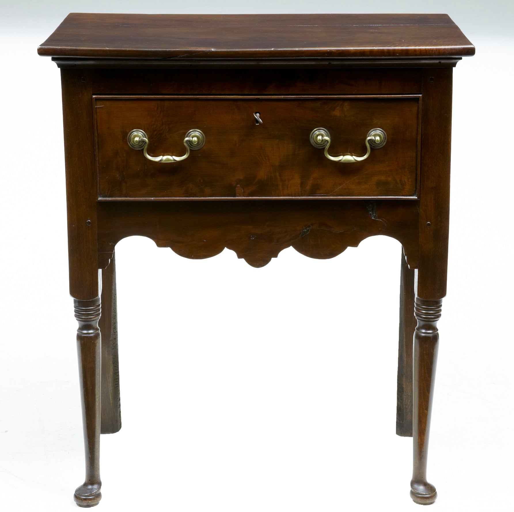 18th Century, Antique Small Yew Wood Side Table Dresser
