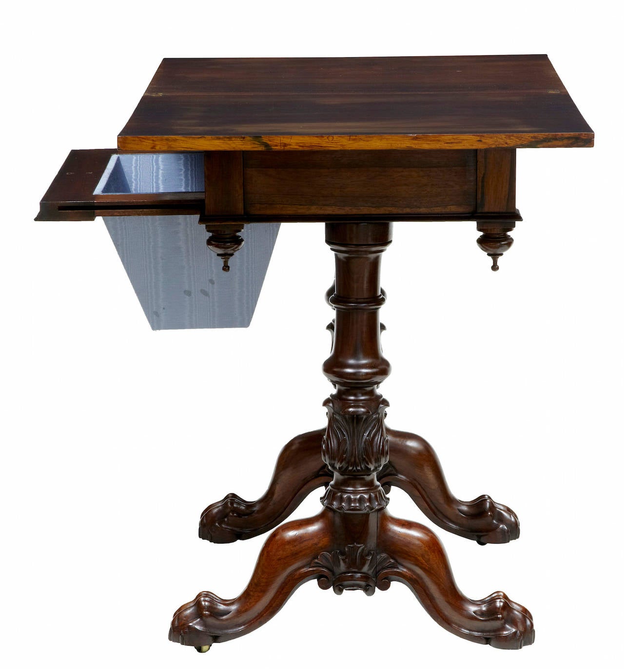 British 19th Century William IV Stunning Rosewood Work Table