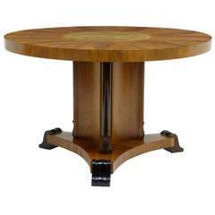20th Century Art Deco Birch and Walnut Coffee Table