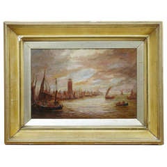 19th Century Oil on Canvas of Venice by Bernard Benedict Hemy