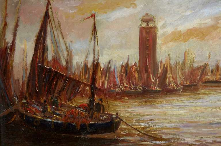 Late Victorian 19th Century Oil on Canvas of Venice by Bernard Benedict Hemy