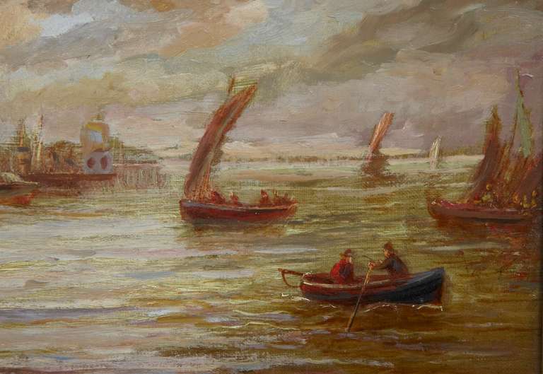 English 19th Century Oil on Canvas of Venice by Bernard Benedict Hemy