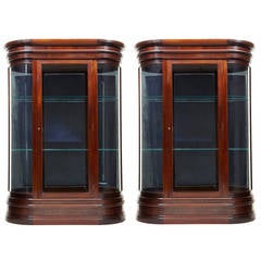 Pair Of 20th Century Large Mahogany Display Cabinets
