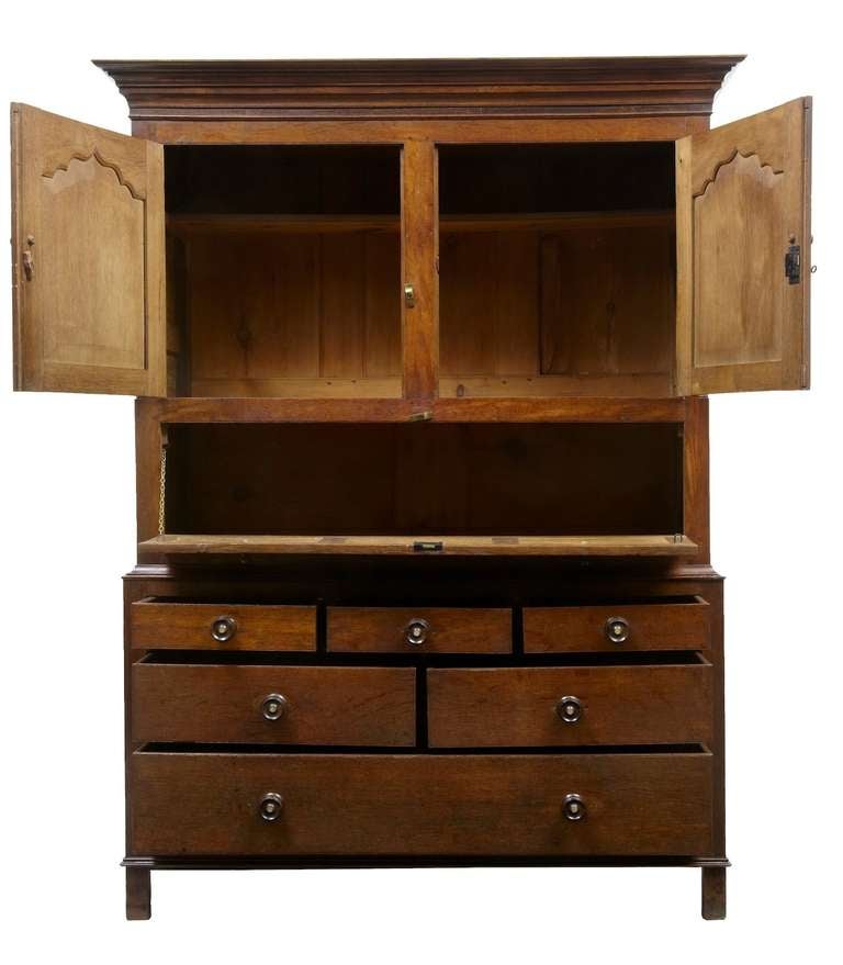 Early Victorian Early 19th Century and Later Oak Cupboard