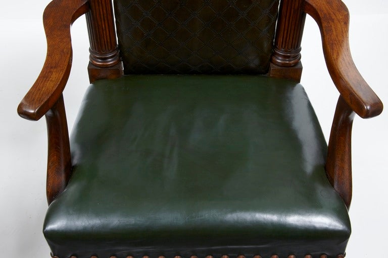A Pair Of 19th Century And Later Victorian Masonic Oak Throne Armchairs 3