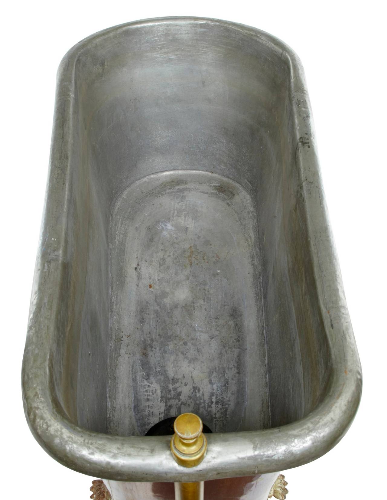 19th Century Victorian Roll-Top Copper Bath Tub In Good Condition In Debenham, Suffolk