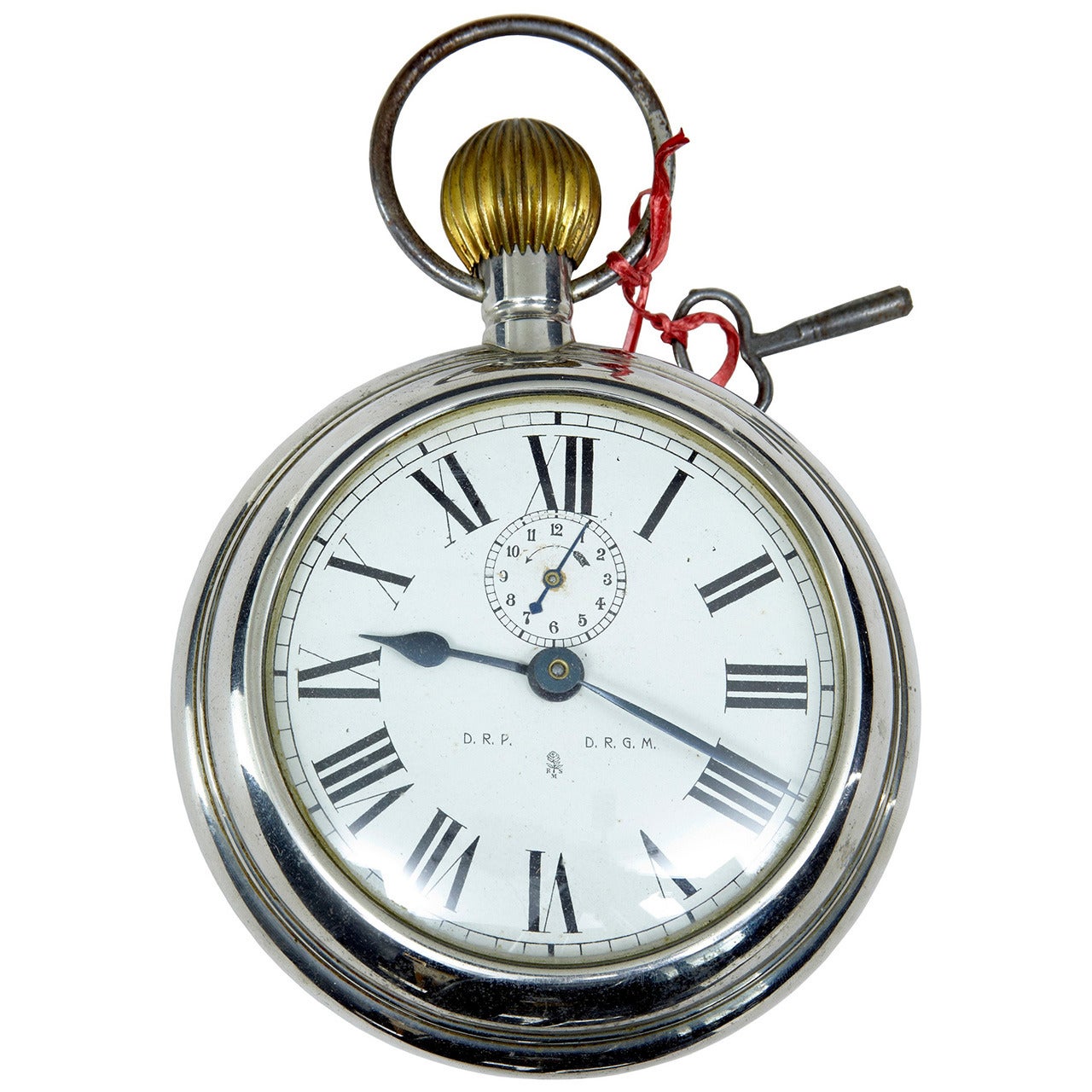 Early 20th Century German Clock in the Form of a Pocket Watch, Marked D.R.G.M