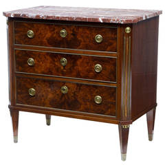 Late 19th Century Directoire Influenced Marble-Top Chest of Drawers