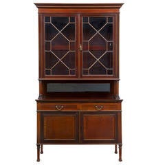 Early 20th Century Maple & Co Mahogany Bookcase Cabinet