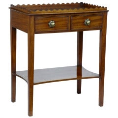 Antique 19th Century William IV Galleried Mahogany Side Table