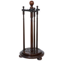 Antique 19th Century Victorian Mahogany Snooker Cue Stand