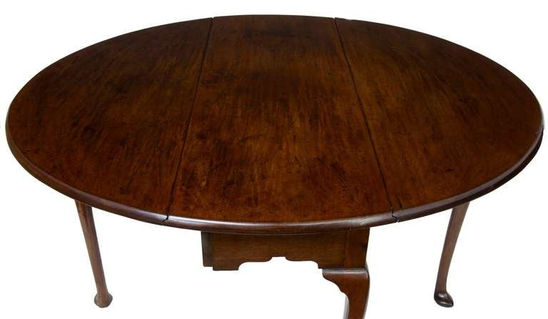 18th Century Mahogany Dropleaf Table In Excellent Condition In Debenham, Suffolk