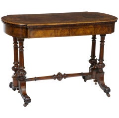 Unusual 19th Century Carved Walnut Card Table