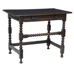 18th Century Bobbin Turned Oak Side Table