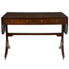 19th Century William IV Mahogany Ebony Sofa Table