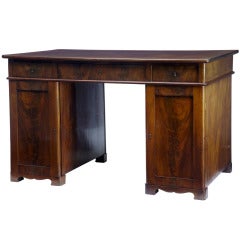 19th Century Mahogany Pedestal Kneehole Desk 2