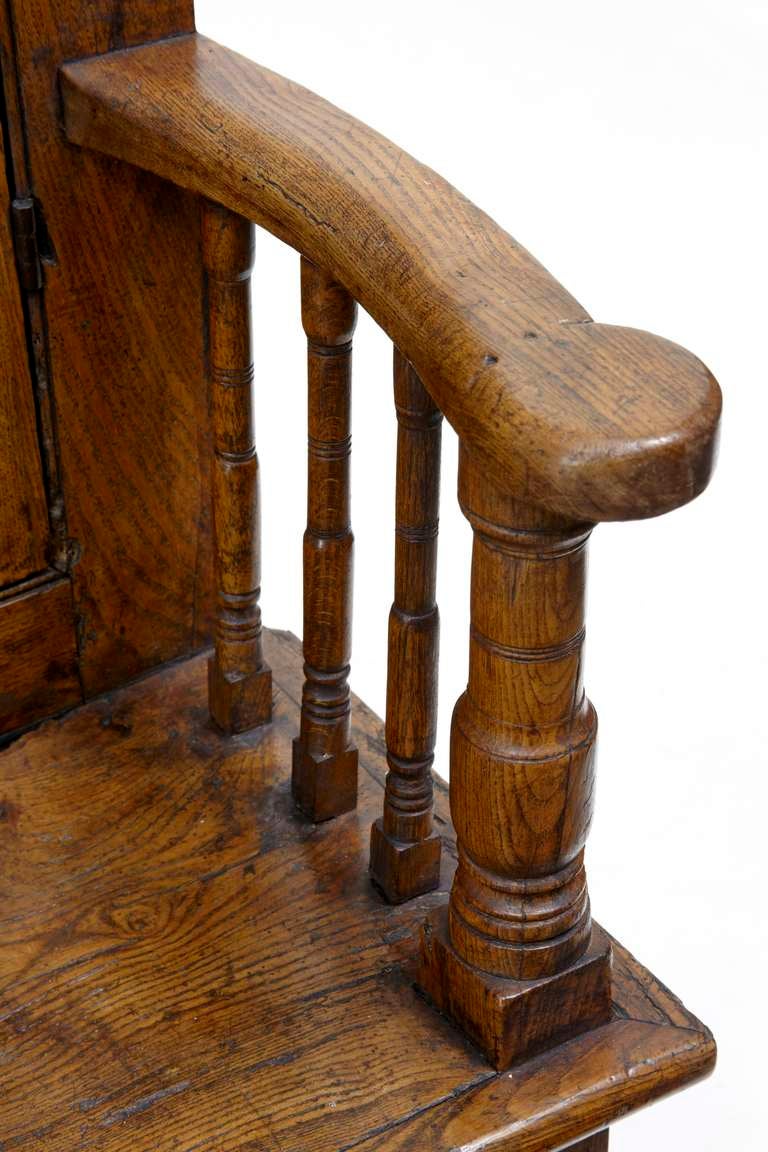 Rare 18th Century George I Burr Elm Bacon Settle 5