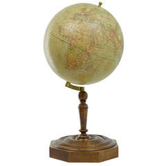 Late 19th Century Swedish Cohrs Jordglob Globe On Stand