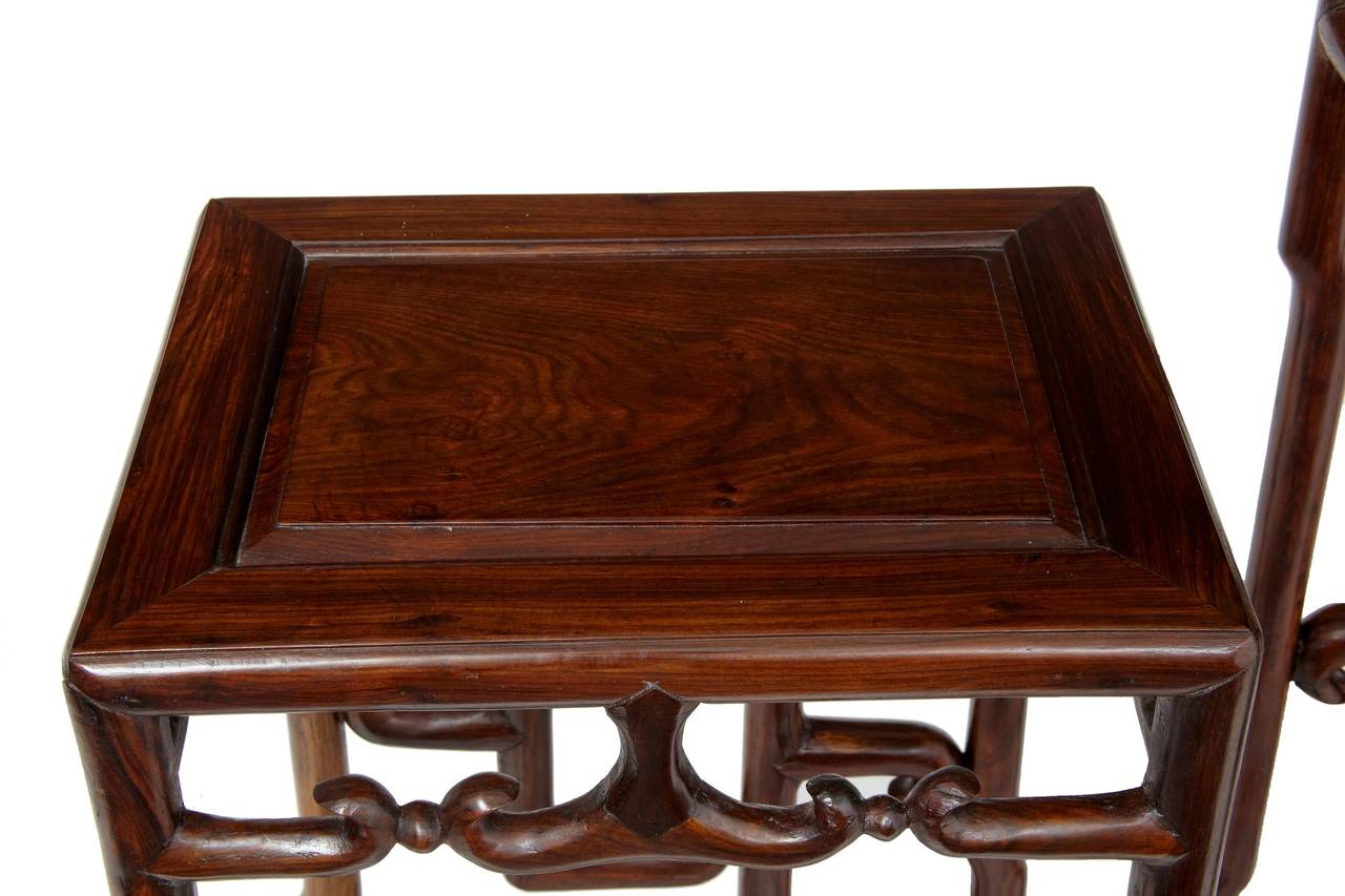Late 19th Century Chinese Rosewood Two-Tier Stand In Excellent Condition In Debenham, Suffolk