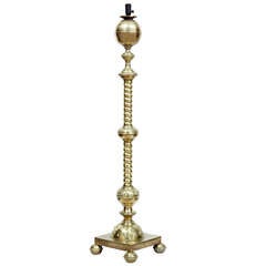 Antique 19th Century Aesthetic Movement Brass Standing Lamp