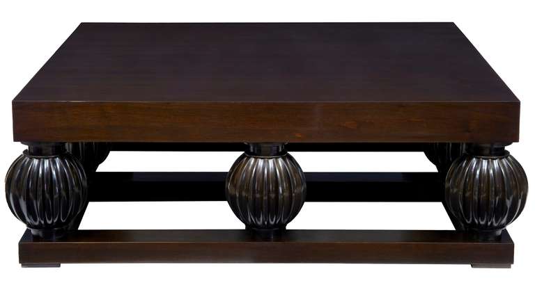 Beautiful Coffee Table In Walnut Veneer Circa 1980

Very Heavy And Large Solid Hardwood Table With A Contemporary Art Deco Feel. Featuring Fluted Supports.

Freshly Hand Polished