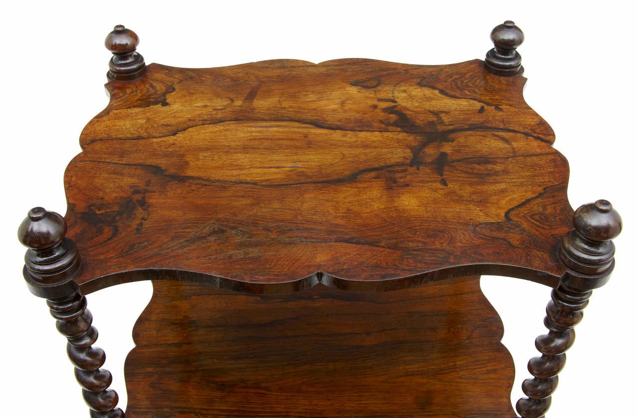 English 19th Century Early Victorian Rosewood Whatnot