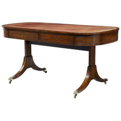 19th Century Regency Rosewood Writing Library Table Desk