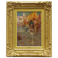 Late 19th Century Oil on Canvas Painting by Dudley Hardy