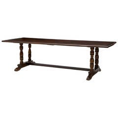 19th Century Indonesian Hardwood Refectory Dining Table