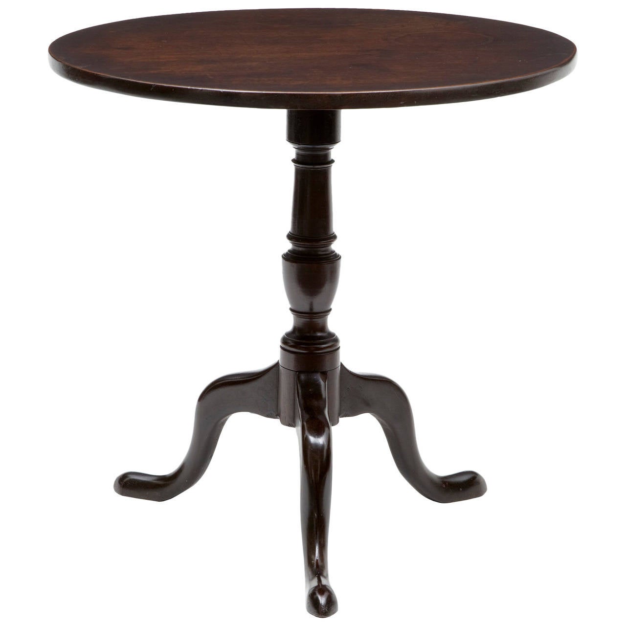 18th Century III Mahogany TiltTop Occasional Table For Sale at
