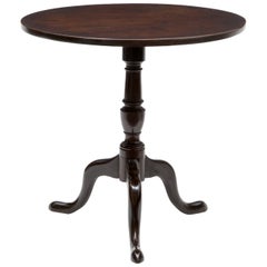 18th Century George III Mahogany Tilt-Top Occasional Table