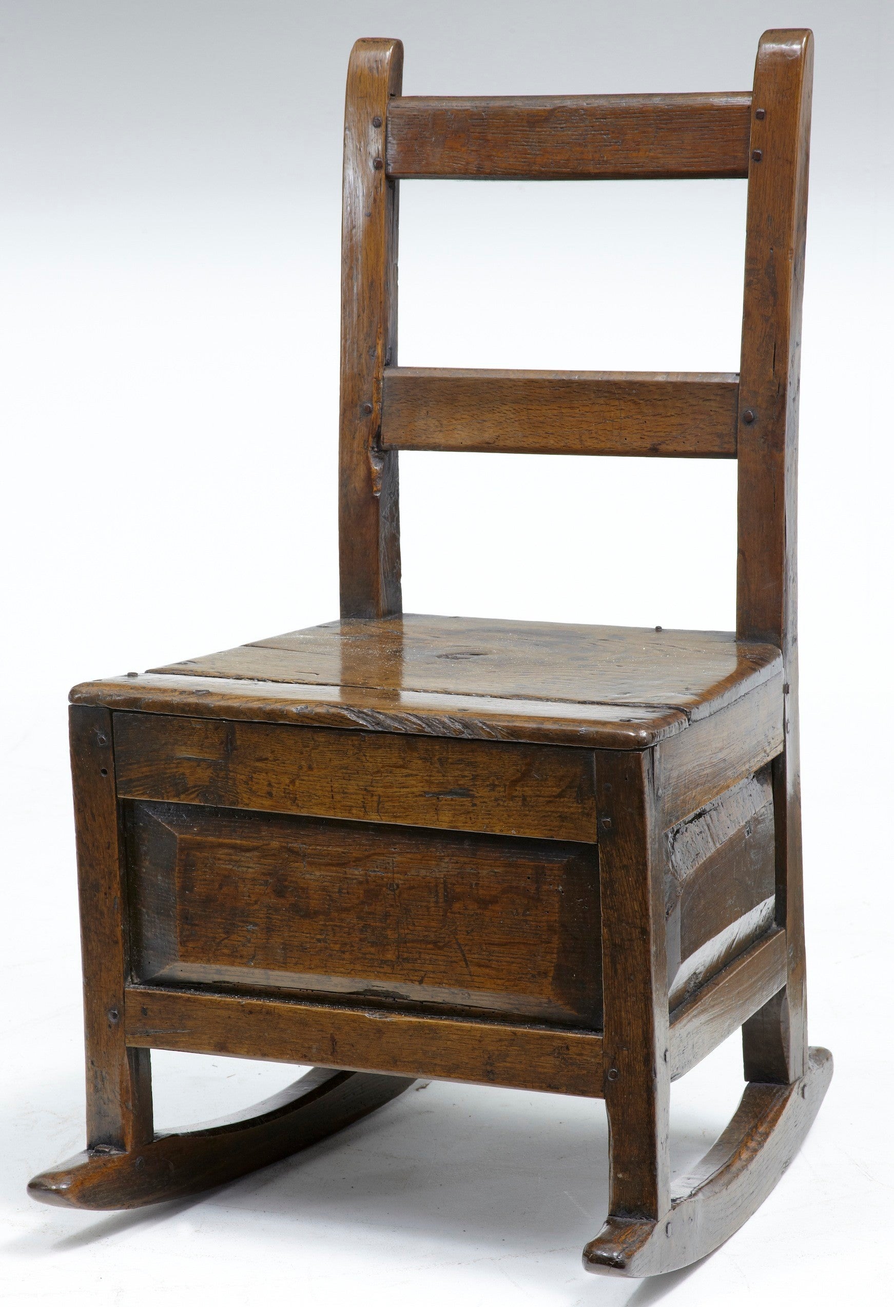 17th Century Oak Lambing Rocking Chair