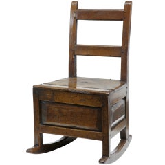 17th Century Oak Lambing Rocking Chair