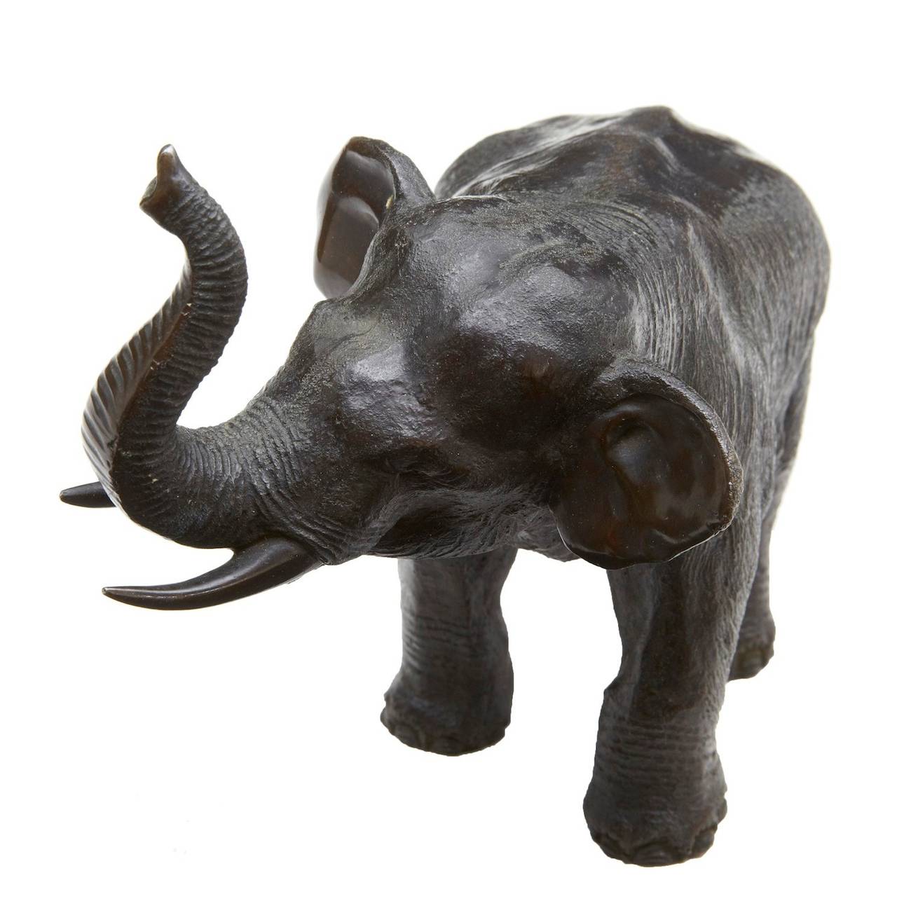 19th Century Japanese Meiji Period Bronze Elephant Statue