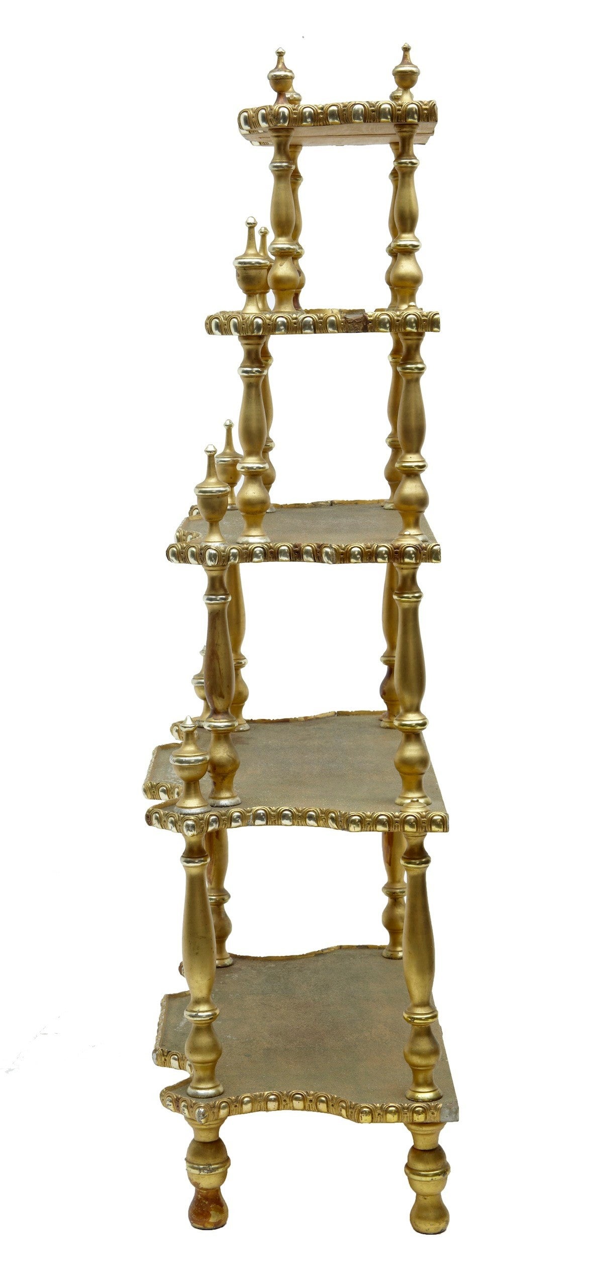 Karl Johan 19th Century French Gilt Carved Whatnot Stand