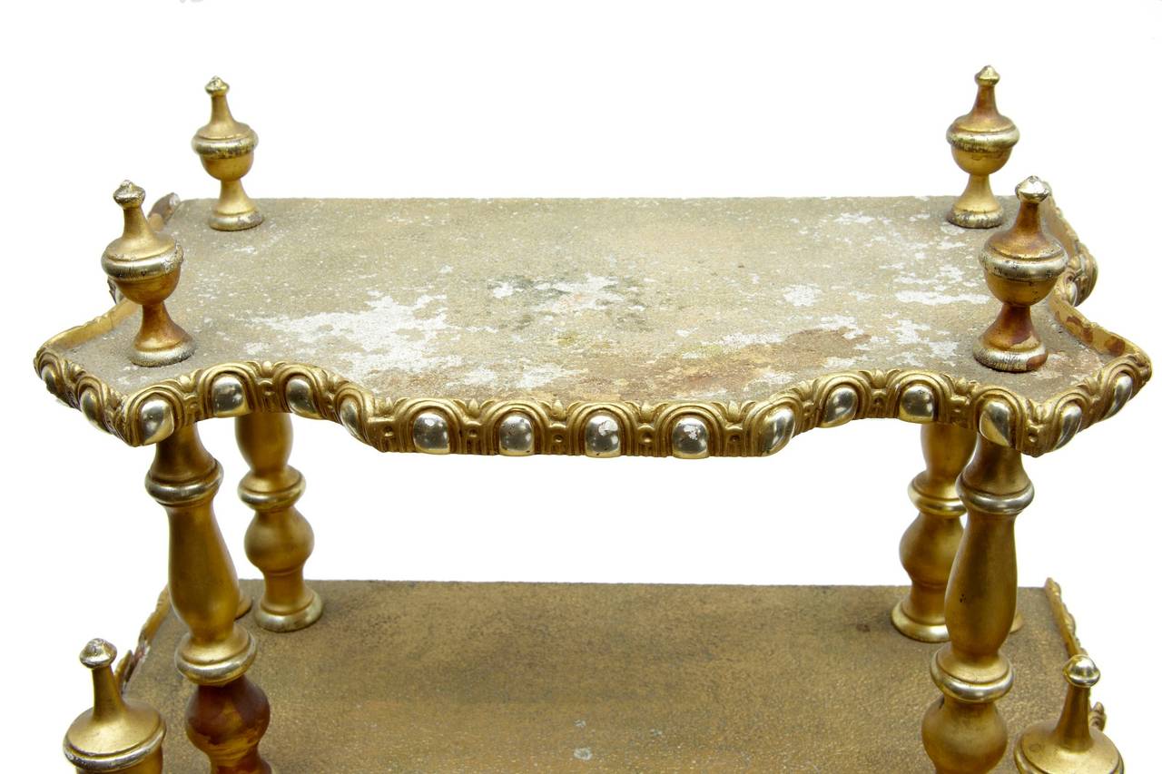19th Century French Gilt Carved Whatnot Stand In Good Condition In Debenham, Suffolk