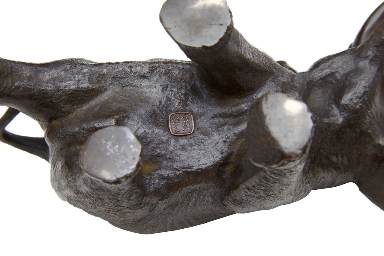 19th Century Japanese Meiji Period Bronze Elephant Statue at 1stDibs