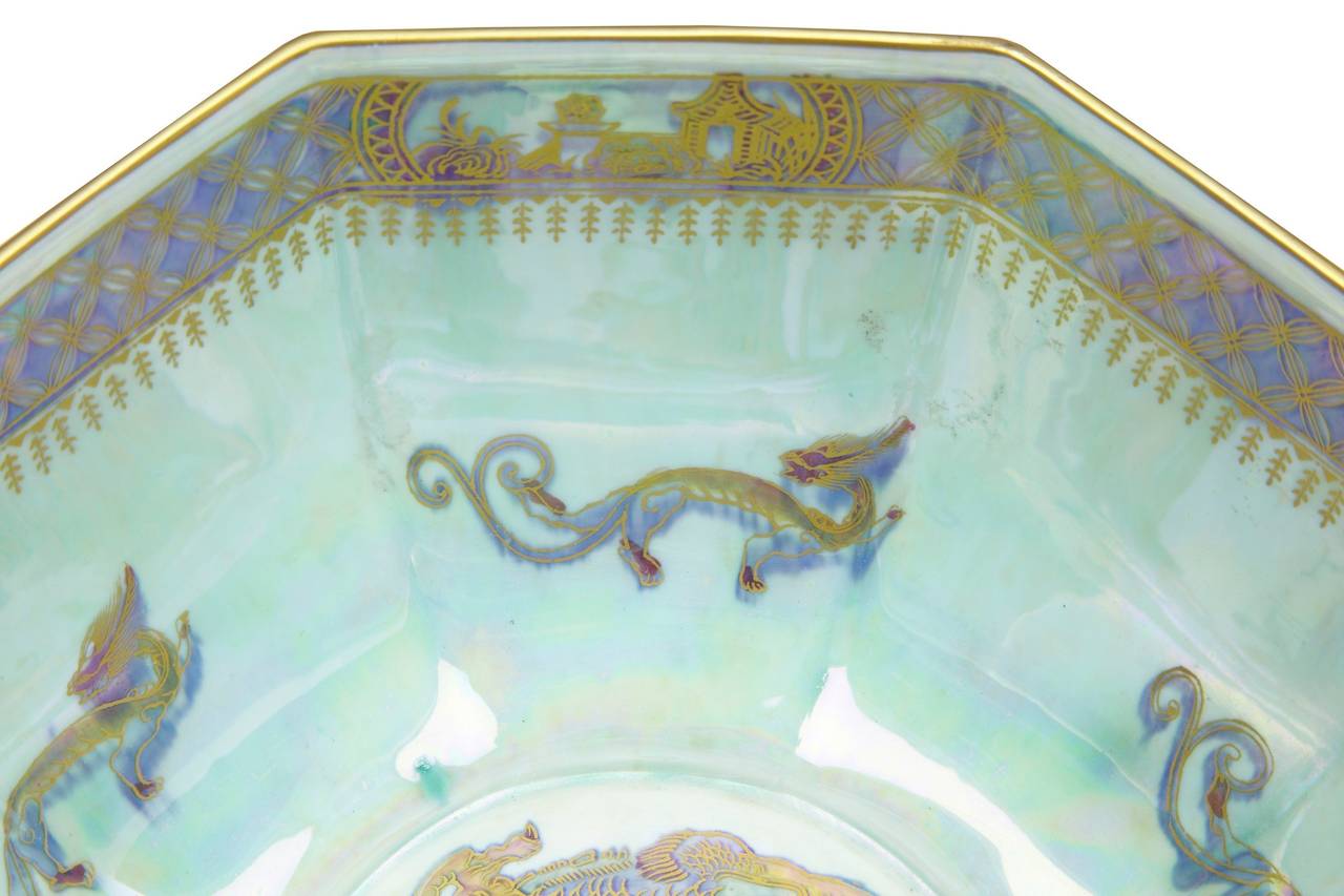 20th Century Wedgewood Fairyland Celestrail Dragons Lustre Bowl