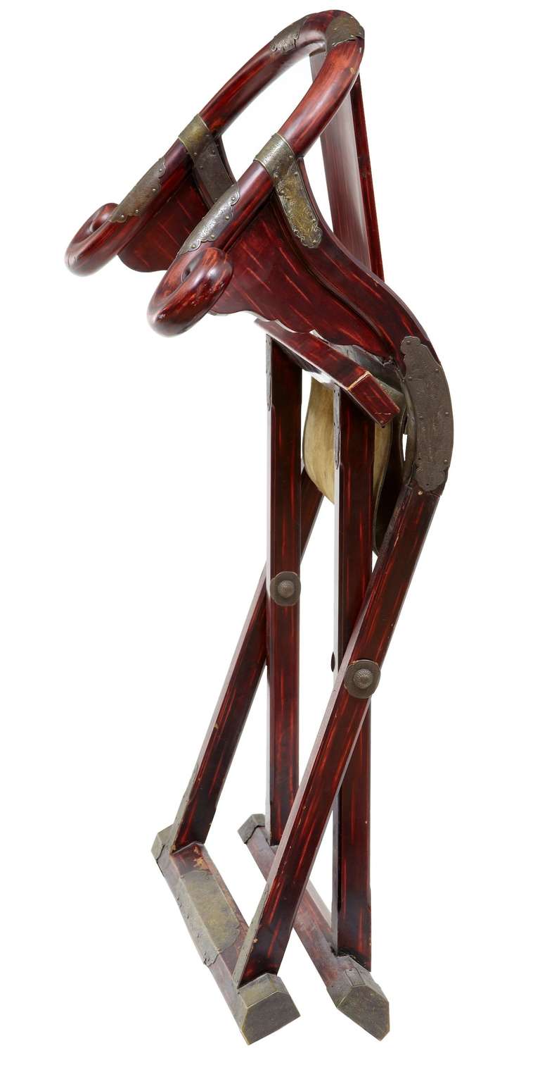 20th Century 1920s Folding Mongol Horse Shoe Armchair
