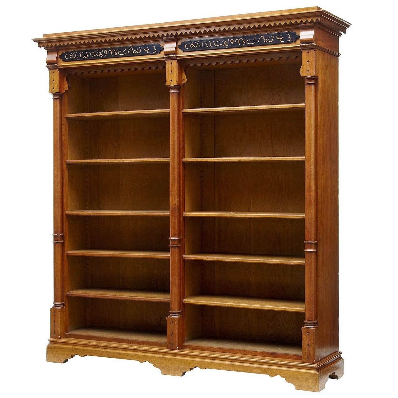19th Century French Oak Open Bookcase in the Arts 
Crafts Taste