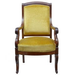 19th Century French Mahogany Armchair