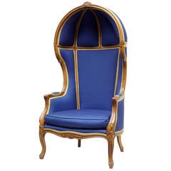 19th Century French Walnut Hall Porters Throne Chair