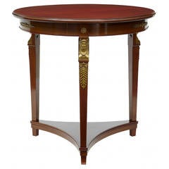 Late 19th Century Mahogany Empire Influenced Occasional Table 6