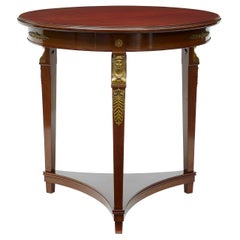 Late 19th Century Mahogany Empire Influenced Occasional Table